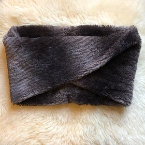 Faux Fur Infiniti Scarf - Brown/Black Neck Warmer
